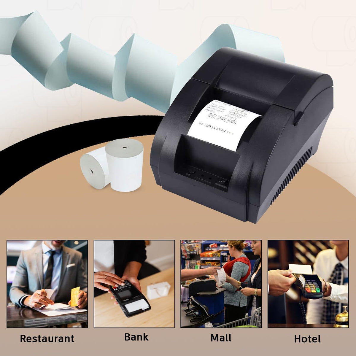 3 1/8 x 190 Thermal Receipt Paper Rolls For Most POS Systems and Receipt Printers, Compatible With Clover Station, Square Station, Toast Station, TM-T88, TSP Series (30 Rolls)