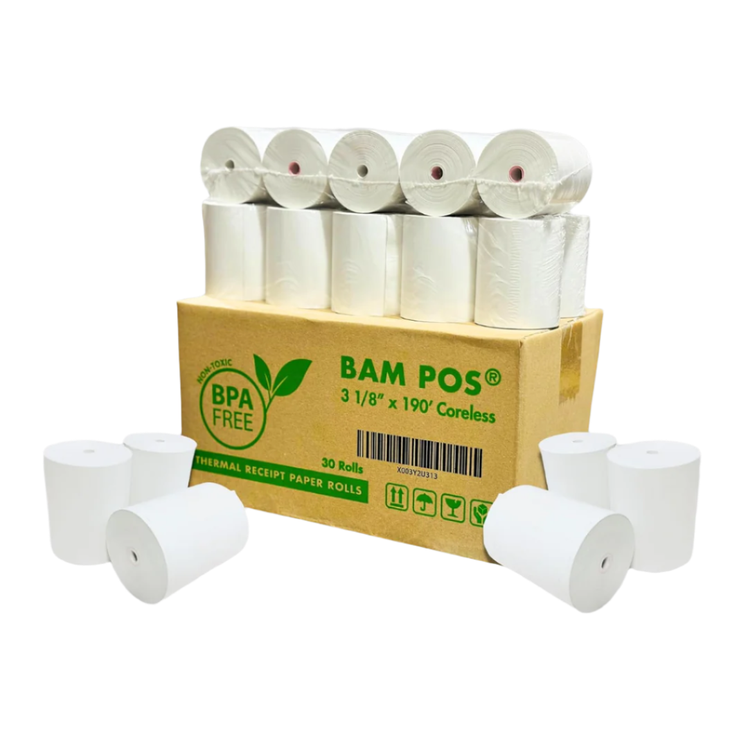 3 1/8" x 190' Thermal - 30 Rolls
