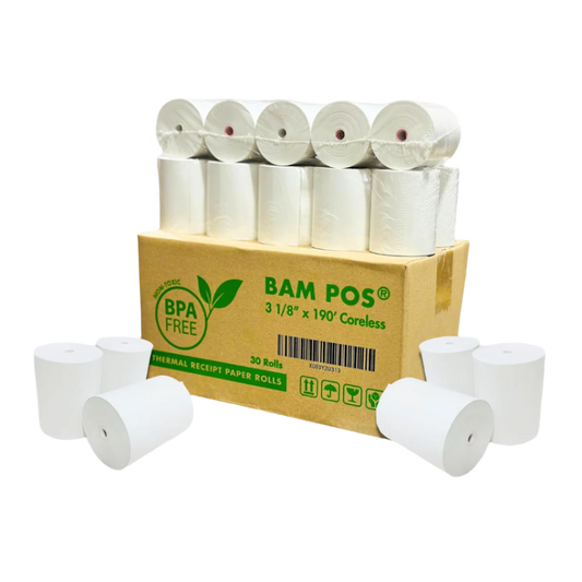 3 1/8" x 190' Thermal - 30 Rolls