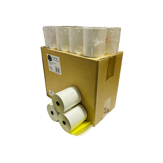 3” x 90' 2-Ply Carbonless Bond - 24 Rolls