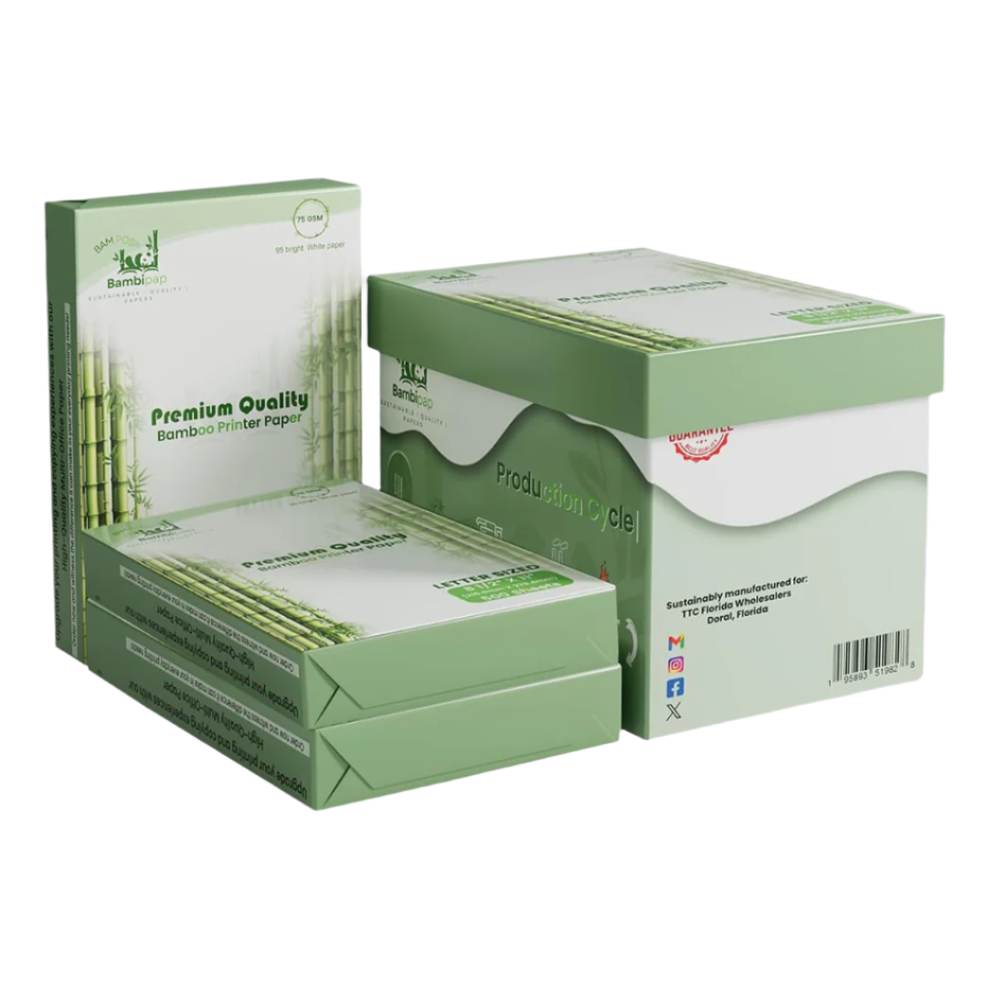 Bamboo Fiber - White Letter-Sized Copy Paper - 3 reams